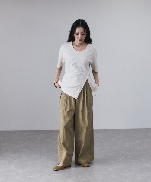 ADAM ET ROPE'（アダムエロペ）の「シャツスラックス（スラックス・レディース・サックスブルー/ベージュ系その他・38/36）」の18枚目の写真