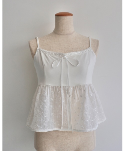 JUMELLE（ジュメロ）の「ドッキングカットビスチェ（キャミソール・レディース・ホワイト・FREE）」の19枚目の写真