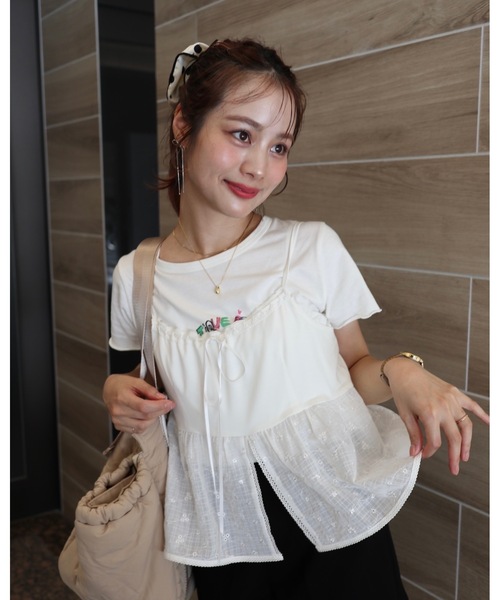 JUMELLE（ジュメロ）の「ドッキングカットビスチェ（キャミソール・レディース・ホワイト・FREE）」の21枚目の写真