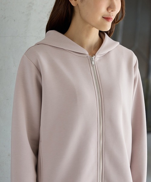 Honeys(ハニーズ)の「ダブルジップパーカー(パーカー・レディース・ヘザーチャコール/グレイッシュベージュ/ブラック/ネイビー/モカ/ピンク・L/LL/M)」の8枚目の写真