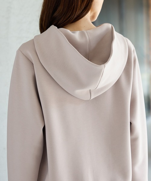 Honeys(ハニーズ)の「ダブルジップパーカー(パーカー・レディース・ヘザーチャコール/グレイッシュベージュ/ブラック/ネイビー/モカ/ピンク・L/LL/M)」の9枚目の写真