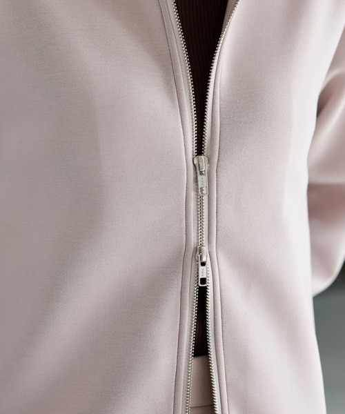 Honeys(ハニーズ)の「ダブルジップパーカー(パーカー・レディース・ヘザーチャコール/グレイッシュベージュ/ブラック/ネイビー/モカ/ピンク・L/LL/M)」の10枚目の写真