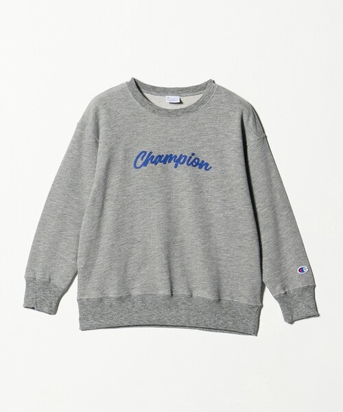 Champion クルーネック スウェット ライトグレー Champion クルー
