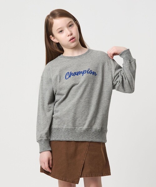Champion（チャンピオン）の「＜Champion＞クルーネック スウェット / トレーナー / キッズ  140cm-160cm（スウェット・キッズ・ライトグレー/オリーブ・140cm/160cm/150cm）」の14枚目の写真