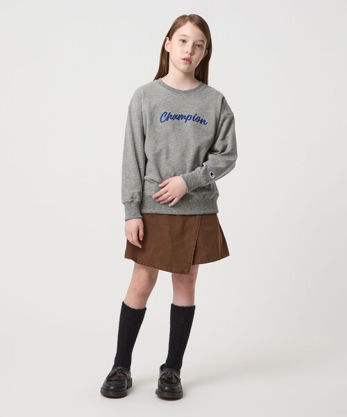 Champion（チャンピオン）の「＜Champion＞クルーネック スウェット / トレーナー / キッズ  140cm-160cm（スウェット・キッズ・ライトグレー/オリーブ・140cm/160cm/150cm）」の15枚目の写真