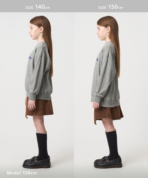 Champion（チャンピオン）の「＜Champion＞クルーネック スウェット / トレーナー / キッズ  140cm-160cm（スウェット・キッズ・ライトグレー/オリーブ・140cm/160cm/150cm）」の17枚目の写真