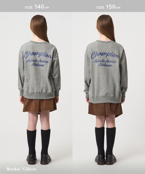 Champion（チャンピオン）の「＜Champion＞クルーネック スウェット / トレーナー / キッズ  140cm-160cm（スウェット・キッズ・ライトグレー/オリーブ・140cm/160cm/150cm）」の18枚目の写真