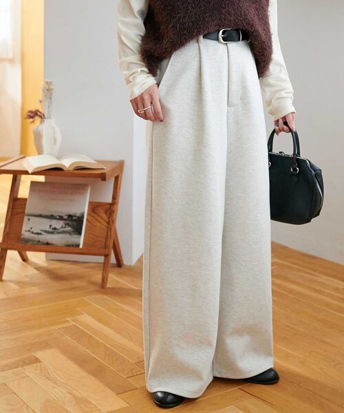 DISCOAT(ディスコート)の「【新色追加!】キレイメスウェットライクパンツ(その他パンツ・レディース・チャコールグレー/ライトベージュ/アイボリー/ブラック/ダークブラウン/ライトグレー/ダークグレー・MEDIUM/LARGE/ML/SMALL/TM/PS)」の1枚目の写真