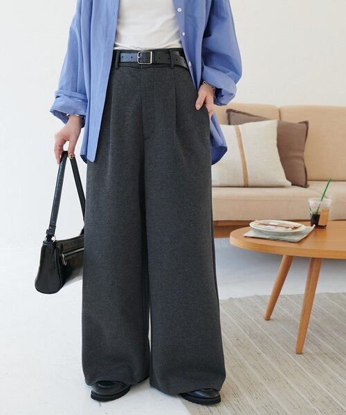 DISCOAT(ディスコート)の「【新色追加!】キレイメスウェットライクパンツ(その他パンツ・レディース・チャコールグレー/ライトベージュ/アイボリー/ブラック/ダークブラウン/ライトグレー/ダークグレー・MEDIUM/LARGE/ML/SMALL/TM/PS)」の4枚目の写真