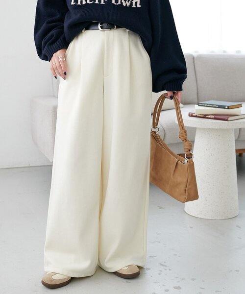 DISCOAT(ディスコート)の「【新色追加!】キレイメスウェットライクパンツ(その他パンツ・レディース・チャコールグレー/ライトベージュ/アイボリー/ブラック/ダークブラウン/ライトグレー/ダークグレー・MEDIUM/LARGE/ML/SMALL/TM/PS)」の2枚目の写真