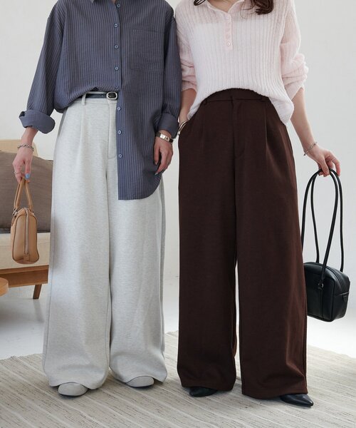 DISCOAT(ディスコート)の「【新色追加!】キレイメスウェットライクパンツ(その他パンツ・レディース・チャコールグレー/ライトベージュ/アイボリー/ブラック/ダークブラウン/ライトグレー/ダークグレー・MEDIUM/LARGE/ML/SMALL/TM/PS)」の20枚目の写真