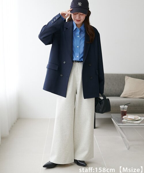 DISCOAT(ディスコート)の「【新色追加!】キレイメスウェットライクパンツ(その他パンツ・レディース・チャコールグレー/ライトベージュ/アイボリー/ブラック/ダークブラウン/ライトグレー/ダークグレー・MEDIUM/LARGE/ML/SMALL/TM/PS)」の8枚目の写真