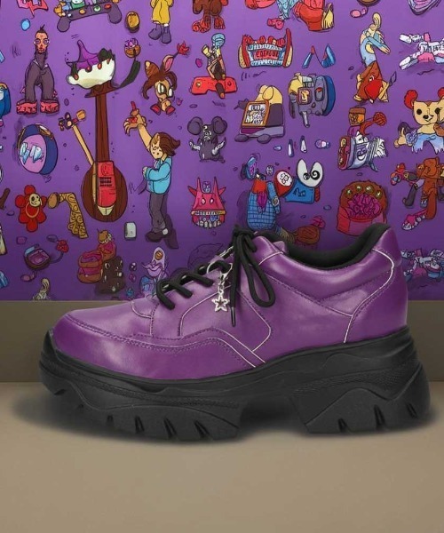 Parade（パレード）の「【推し活/推しカラー/メンカラ】WEB限定　足元に推し色を纏う「推し活シューズ」CT7887（スニーカー・レディース・パープル/レッド/ピンク/イエロー/オレンジ/ブルー/ホワイト/ブラック/グリーン・S/M/L/LL）」の5枚目の写真