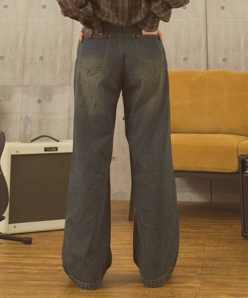 Zooodle(ズードル)の「tuck wide denim pants - タックワイドデニムパンツ -(デニムパンツ・メンズ・ブルー/ブラック・MEDIUM/LARGE)」の15枚目の写真