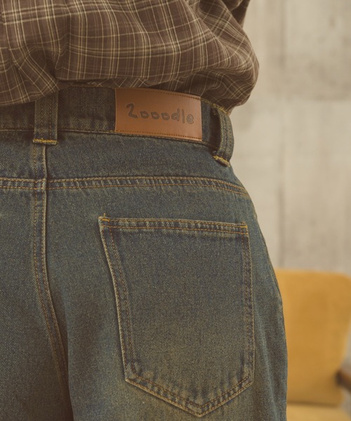 Zooodle(ズードル)の「tuck wide denim pants - タックワイドデニムパンツ -(デニムパンツ・メンズ・ブルー/ブラック・MEDIUM/LARGE)」の16枚目の写真