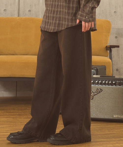 Zooodle(ズードル)の「tuck wide denim pants - タックワイドデニムパンツ -(デニムパンツ・メンズ・ブルー/ブラック・MEDIUM/LARGE)」の4枚目の写真