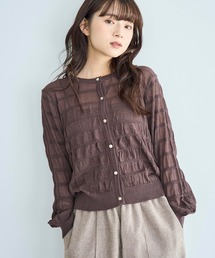 mil（ミル）の「シャーリングニットクロップドカーディガン【588090】（カーディガン/ボレロ）」