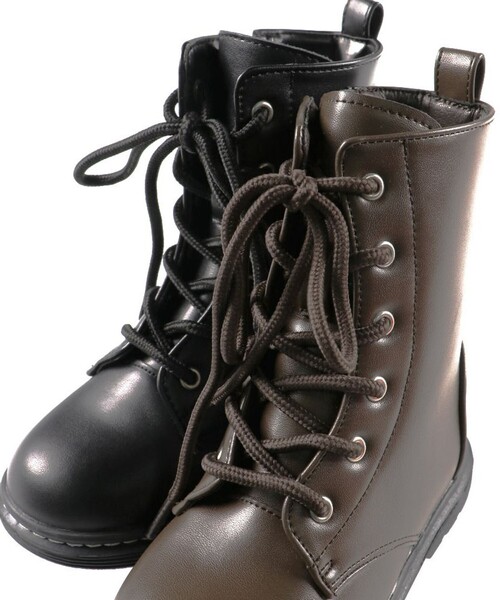 BRANSHES（ブランシェス）の「レースアップブーツ（ブーツ・キッズ・ブラック/ブラウン・16.0cm/17.0cm/18.0cm/19.0cm/20.0cm/21.0cm）」の12枚目の写真
