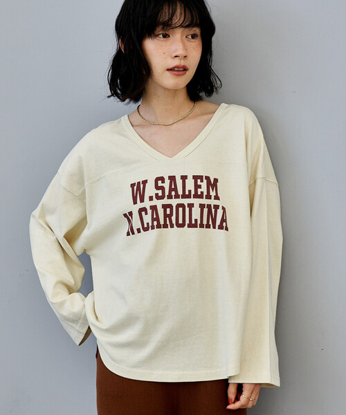 ヴィンテージライク 2way フットボールロンT（Tシャツ/カットソー