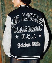 ムラサキスポーツ（ムラサキスポーツ）の「【ムラサキスポーツ限定】DEAR LAUREL ディアローレル × Pla-Jac プラジャック スタジャン スタジアム ジャケット LA VARSITY JACKET D25F-0101（スタジャン・メンズ）」