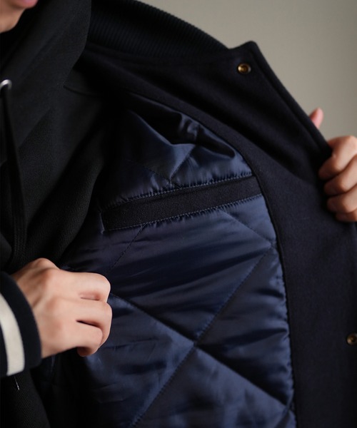 ムラサキスポーツ(ムラサキスポーツ)の「【ムラサキスポーツ限定】DEAR LAUREL ディアローレル × Pla-Jac プラジャック スタジャン スタジアム ジャケット LA VARSITY JACKET D25F-0101(スタジャン・メンズ・ネイビー×ホワイト/ブラック×ホワイト/ブルー・XL/L/M)」の22枚目の写真