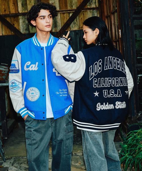 AXEL ARIGATO スタジャン 青 Axel Arigato Bay スタジアムジャンパー | ブルー | FARFETCH JP