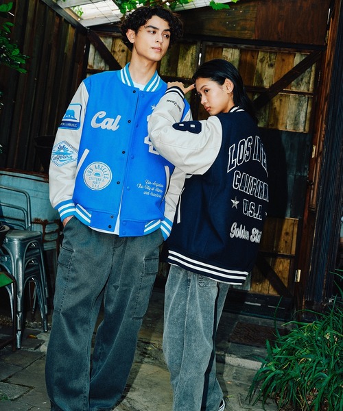 ムラサキスポーツ(ムラサキスポーツ)の「【ムラサキスポーツ限定】DEAR LAUREL ディアローレル × Pla-Jac プラジャック スタジャン スタジアム ジャケット LA VARSITY JACKET D25F-0101(スタジャン・メンズ・ネイビー×ホワイト/ブラック×ホワイト/ブルー・XL/L/M)」の12枚目の写真