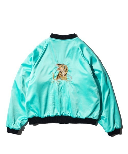 THRIFTY LOOK(スリフティールック)の「THRIFTY LOOK / スリフティールック SOUVENIR GREENLAND BLOUSON(スカジャン・メンズ・ブラック/ネイビー・MEDIUM/LARGE)」の3枚目の写真