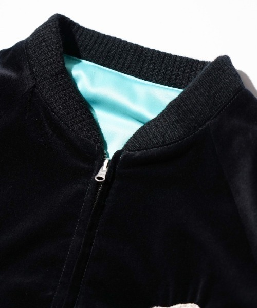 THRIFTY LOOK(スリフティールック)の「THRIFTY LOOK / スリフティールック SOUVENIR GREENLAND BLOUSON(スカジャン・メンズ・ブラック/ネイビー・MEDIUM/LARGE)」の16枚目の写真