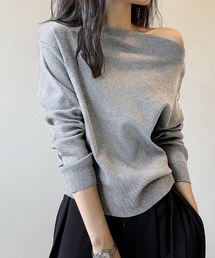 COCOMOMO（ココモモ）の「ワンショルダートップス ニット オフショルダー トップス 長袖 秋服（ニット/セーター・レディース）」