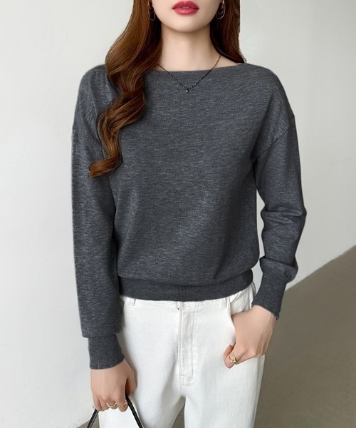 セール】ワンショルダートップス ニット オフショルダー トップス