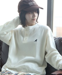 KANGOL | 【KANGOL/カンゴール】別注 ワッフル ロゴ刺繍 ロングスリーブ ヘンリーネック Tシャツ(Tシャツ/カットソー)