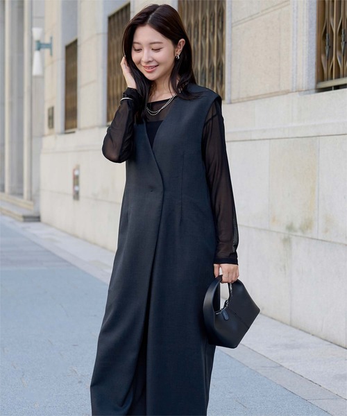 UR'S（ユアーズ）の「ラップジレオールインワン（つなぎ/オールインワン・レディース・ブラック/ネイビー・L/M/S）」の14枚目の写真