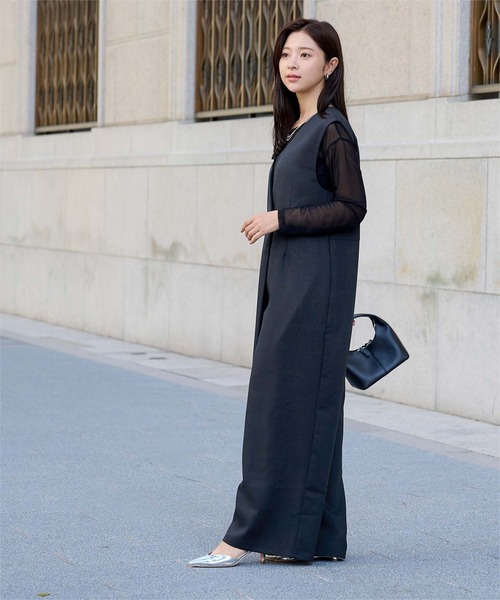 UR'S（ユアーズ）の「ラップジレオールインワン（つなぎ/オールインワン・レディース・ブラック/ネイビー・L/M/S）」の15枚目の写真