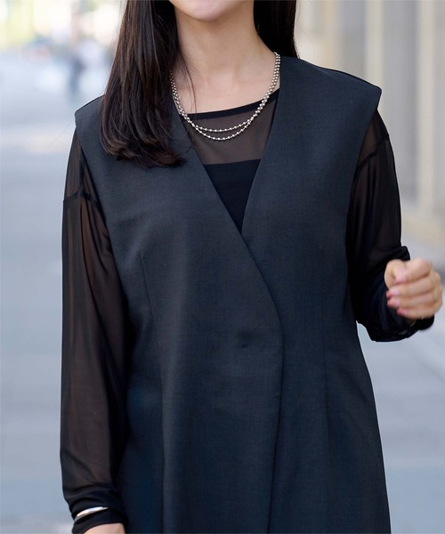 UR'S（ユアーズ）の「ラップジレオールインワン（つなぎ/オールインワン・レディース・ブラック/ネイビー・L/M/S）」の16枚目の写真