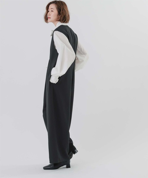 UR'S（ユアーズ）の「ラップジレオールインワン（つなぎ/オールインワン・レディース・ブラック/ネイビー・L/M/S）」の3枚目の写真