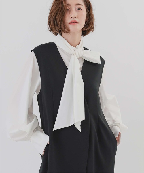 UR'S（ユアーズ）の「ラップジレオールインワン（つなぎ/オールインワン・レディース・ブラック/ネイビー・L/M/S）」の8枚目の写真