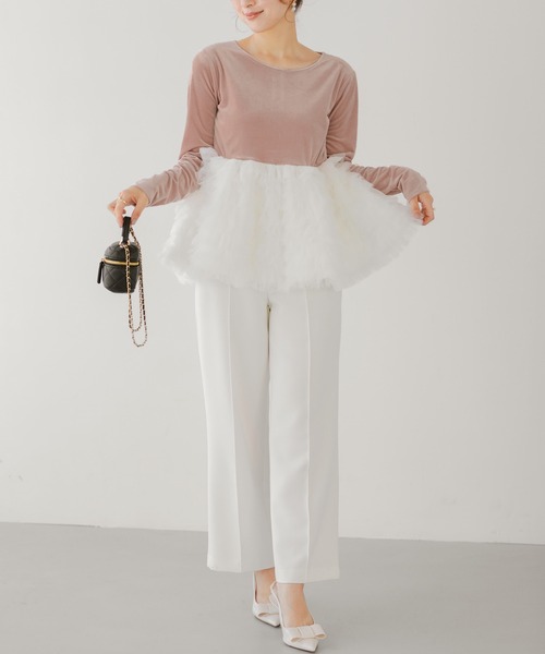 バレリーナチュチュベロアトップス（その他トップス）｜Fit more