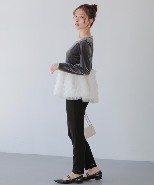 Fit more(フィットモア)の「バレリーナチュチュベロアトップス(その他トップス・レディース・ピンク/グレー/ブラック・FREE)」の12枚目の写真