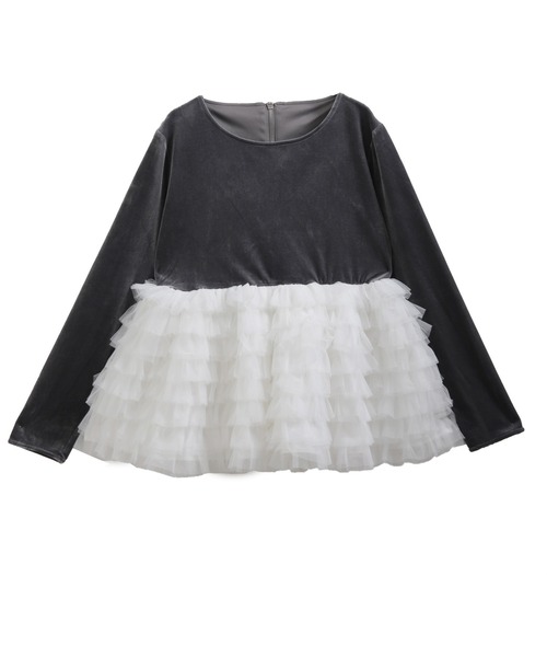 Fit more ✨新品2025AW バレリーナチュチュベロアトップス ブラック HAPPYSET対象商品】【B会場】バレリーナチュチュベロアトップス【宅配