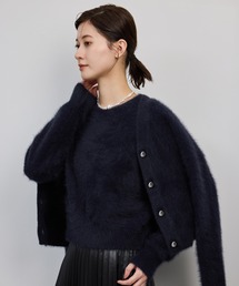 新品 上質 カシミヤ混ぜ 着心地いい星ビジュー付き美しいニットセーター ブルー 新品 上質 カシミヤ混ぜ 着心地いい星ビジュー付き美しいニット