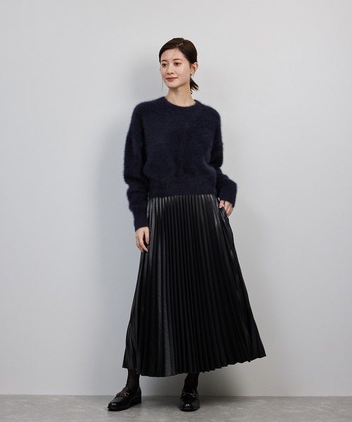 フォックスカシミヤニットプルオーバー/イージーケア・アンサンブル