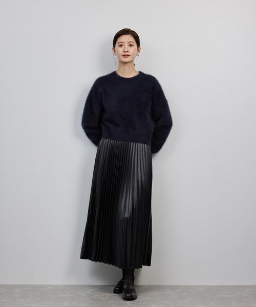 フォックスカシミヤニットプルオーバー/イージーケア・アンサンブル