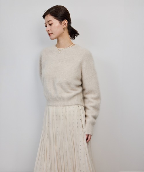 フォックスカシミヤニットプルオーバー/イージーケア・アンサンブル