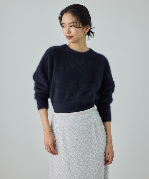 フォックスカシミヤニットプルオーバー/イージーケア・アンサンブル