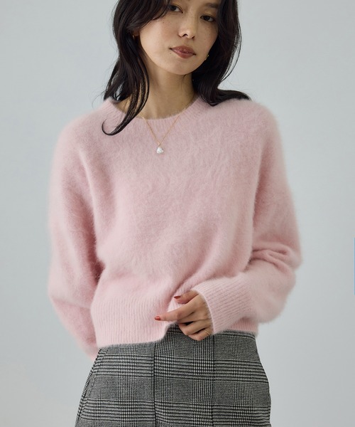 フォックスカシミヤニットプルオーバー/イージーケア・アンサンブル