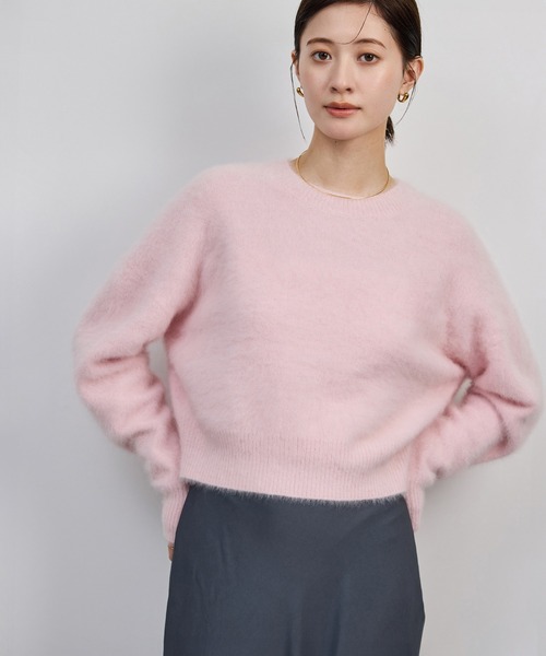 フォックスカシミヤニットプルオーバー/イージーケア・アンサンブル