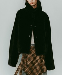 Knuth Marf（クヌースマーフ）の「【Knuth Marf】point collar fur coat/brown /ファーコート（その他アウター・メンズ）」