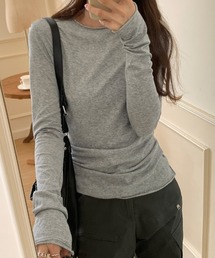 【7色展開/カラバリ豊富】ベーシックカラースラブシアーロンT レイヤード 重ね着