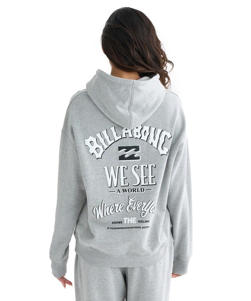 BILLABONG(ビラボン)の「BILLABONG レディース MESSAGE ARCH LOOSE P パーカー 【LOOSE FIT】【2025年秋冬モデル】/ビラボンセットアップ対応バックプリントルーズフィットプルオーバーパーカー・フーディー(パーカー・レディース・ホワイト/オフホワイト/グレー・MEDIUM/LARGE)」の11枚目の写真